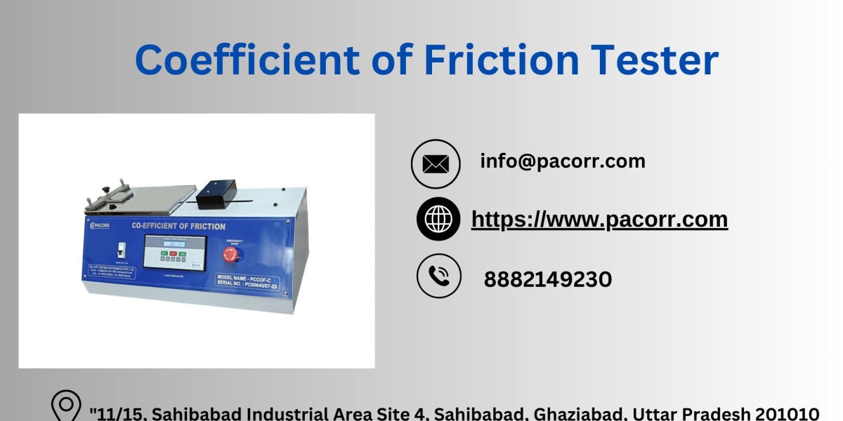 Ensuring Consistent Product Quality with the Reliable Coefficient of Friction Tester from Pacorr